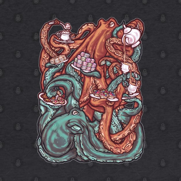 Octopus Tea Party by pbarbalios